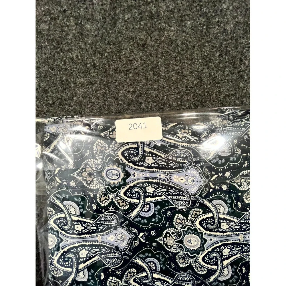 Soma Pajama Pants Womens Medium Blue‎ Paisley Stretch Lounge Sleepwear High Rise